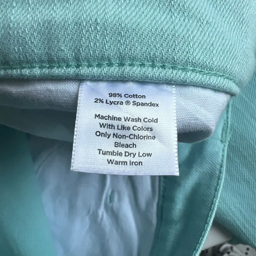 Talbots Pants Women's Sz 6 Flawless Slim Ankle Classic Denim Aqua Blue NWT - Picture 5 of 8